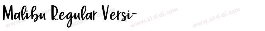 Malibu Regular Versi字体转换